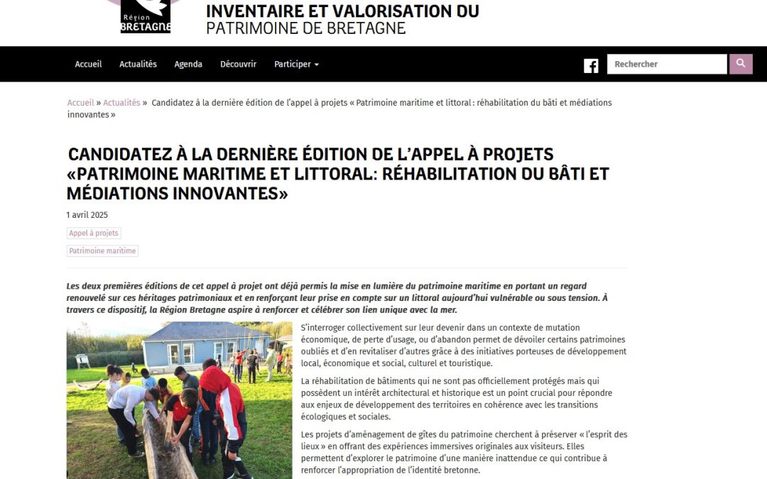 Patrimoine maritime et littoral : réhabilitation du bâti et médiations innovantes 